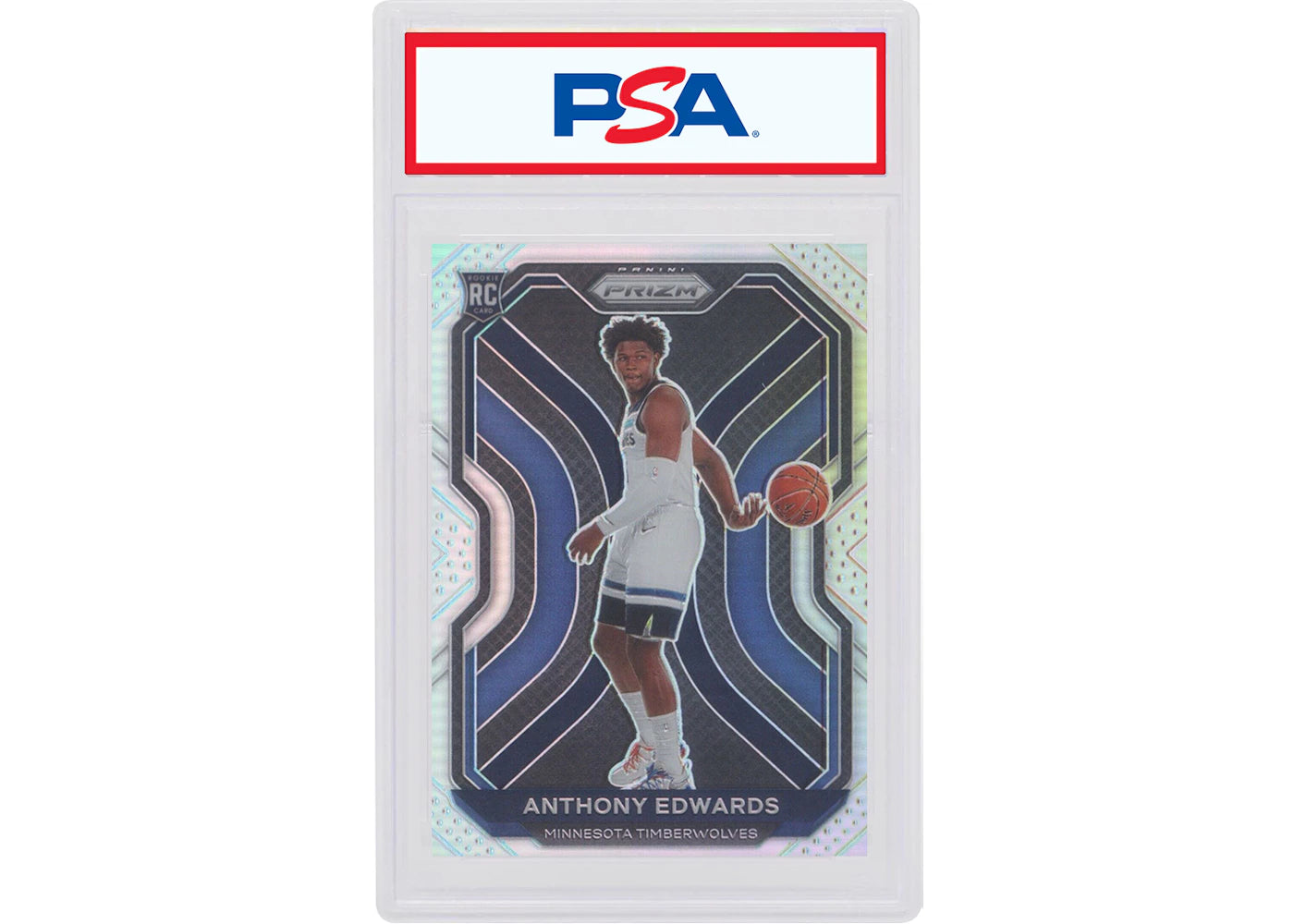Anthony Edwards 2020 Panini Prizm Rookie Silver #258 (PSA or BGS Graded)