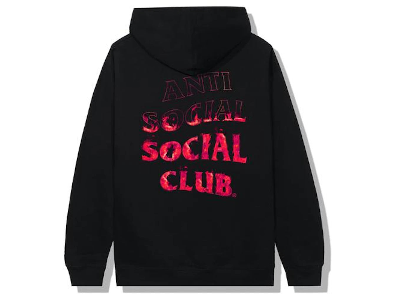 Anti Social Social Club A Fire Inside Pink Flame Hoodie Black