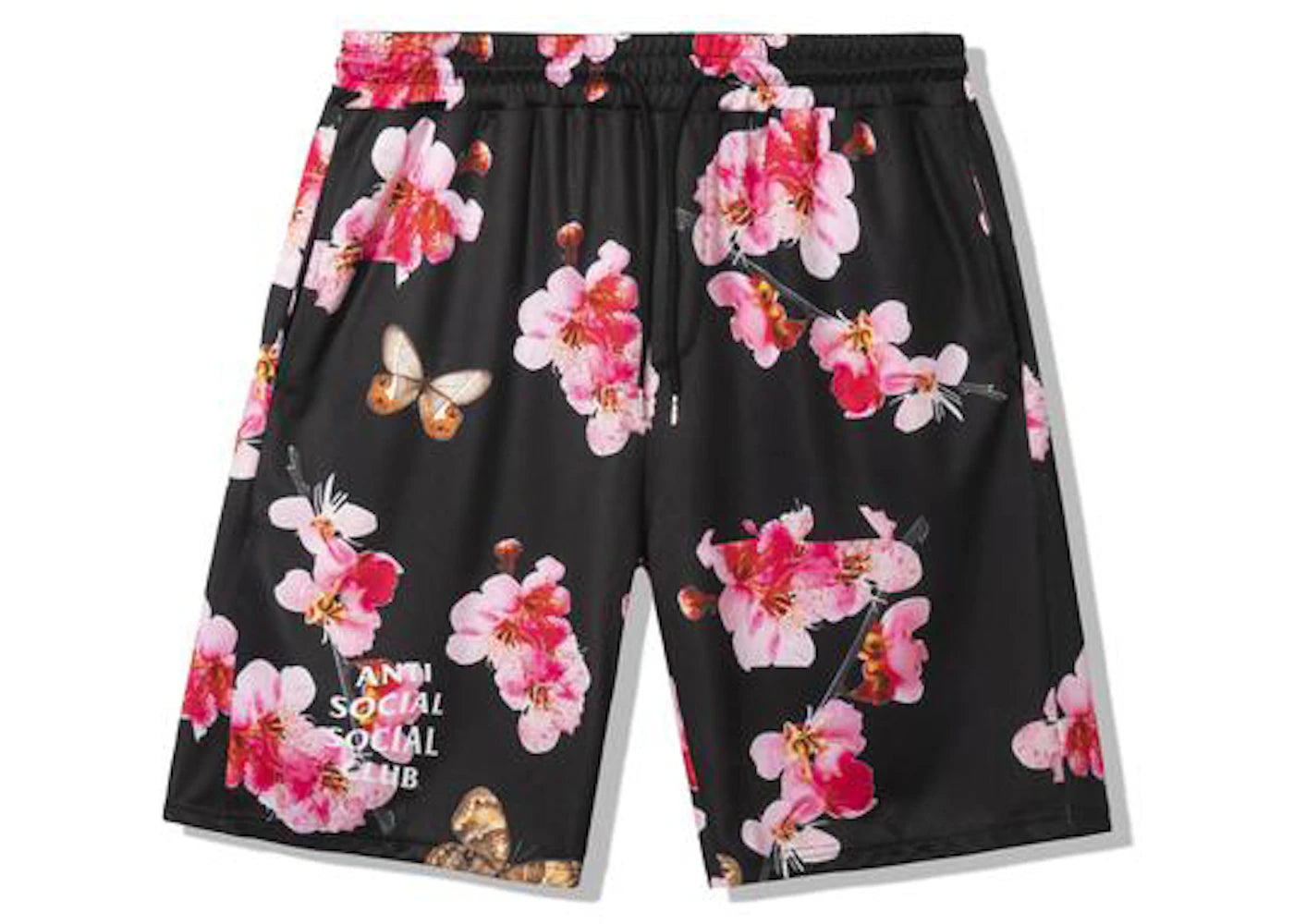 Anti Social Social Club Be My Butterfly Mesh Shorts Black