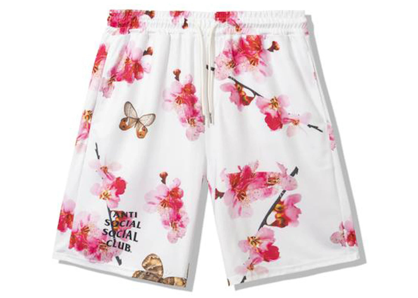 Anti Social Social Club Be My Butterfly Mesh Shorts White