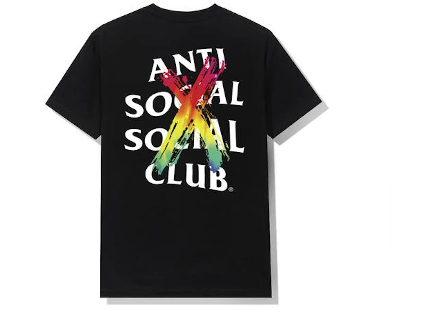 Anti Social Social Club Cancelled Rainbow Tee Black