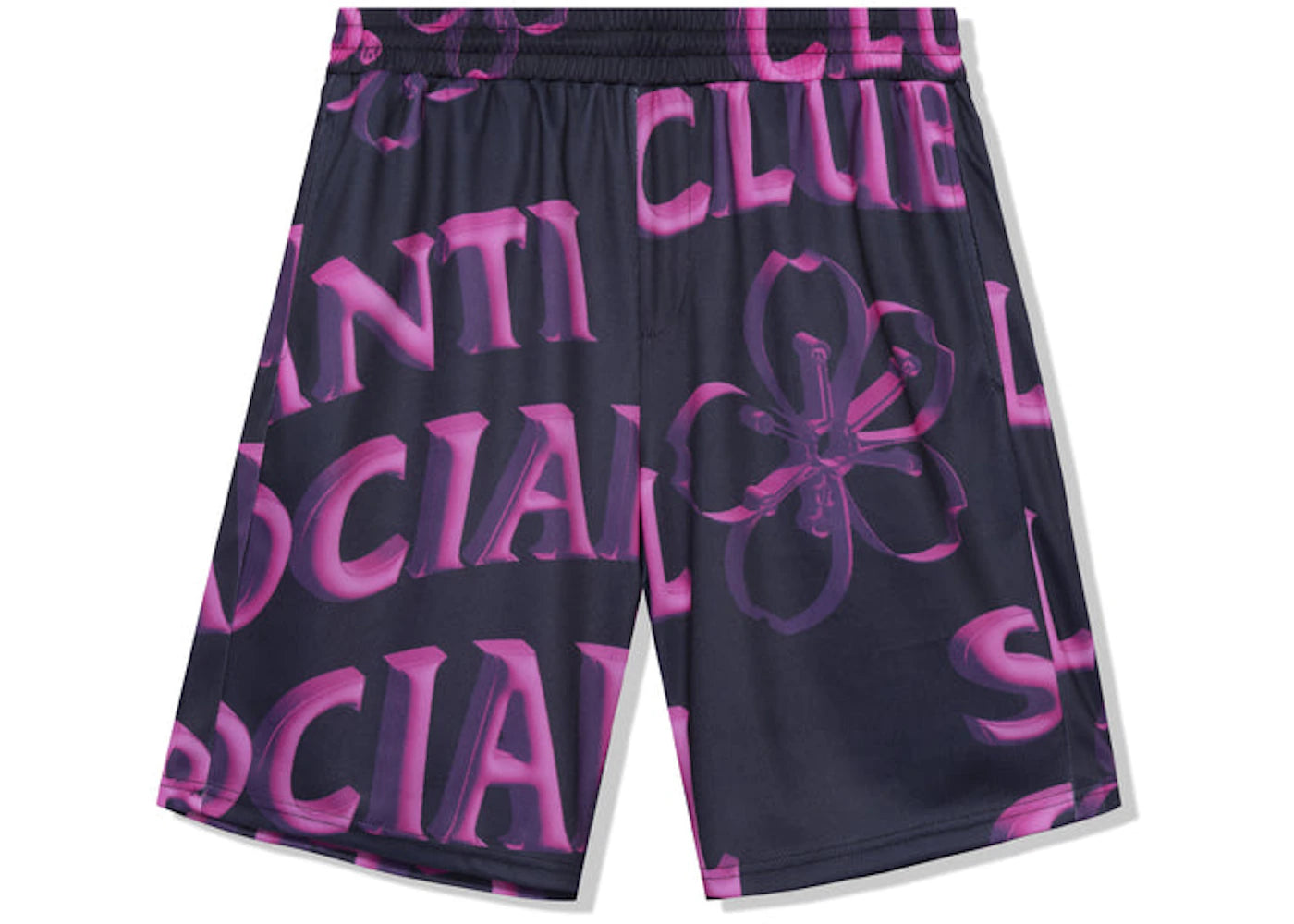 Anti Social Social Club Coral Crush Mesh Bored Shorts Black