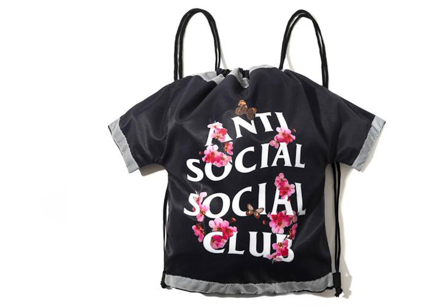 Anti Social Social Club Cute AF Drawstring Bag Black