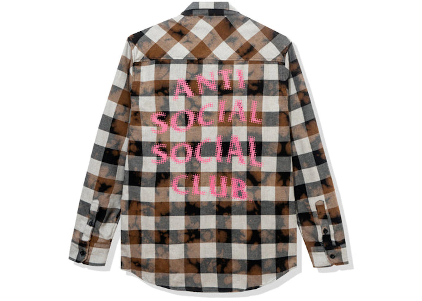 Anti Social Social Club Dialtone Flannel Black Tie Dye