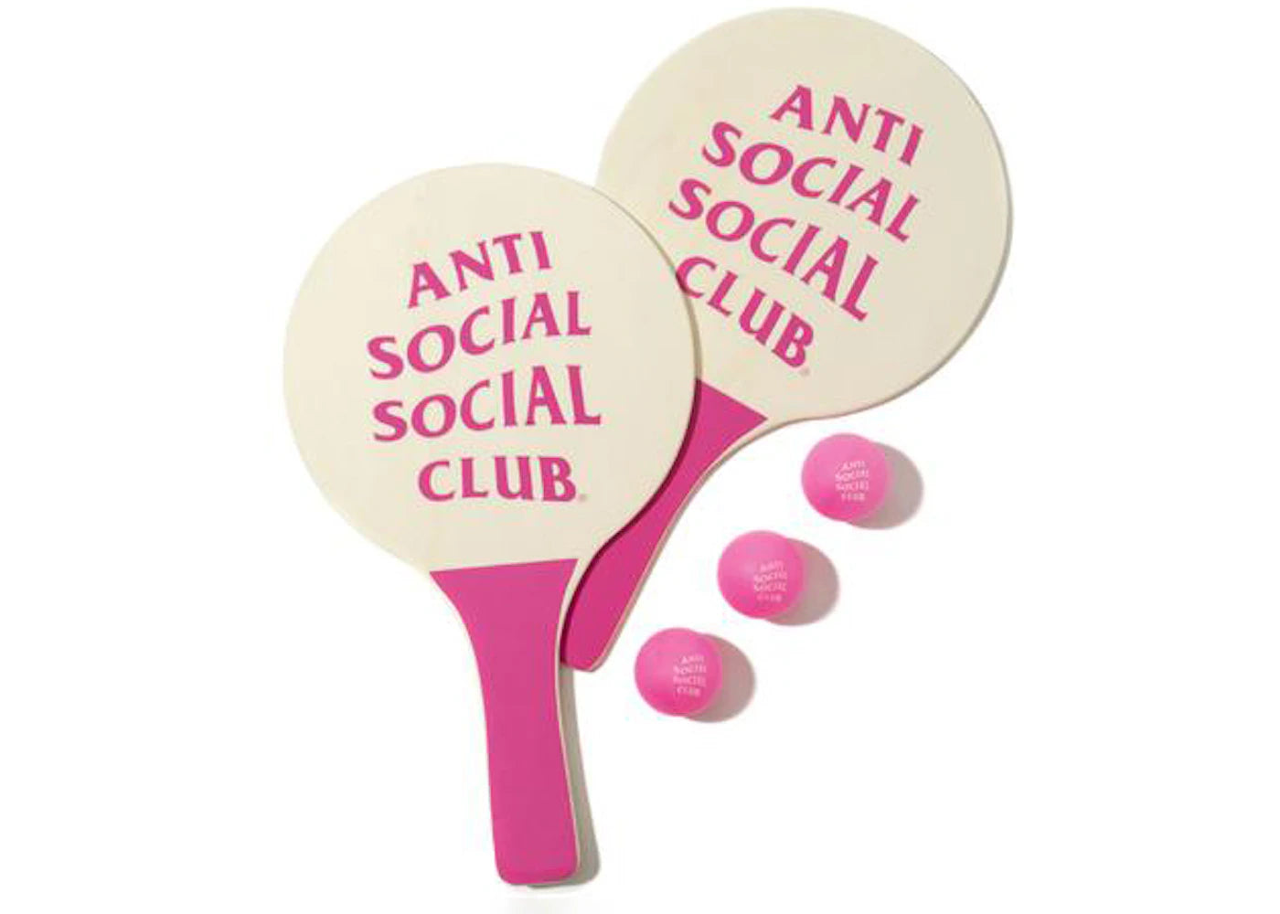 Anti Social Social Club Ding Dong Ping Pong Paddles Pink