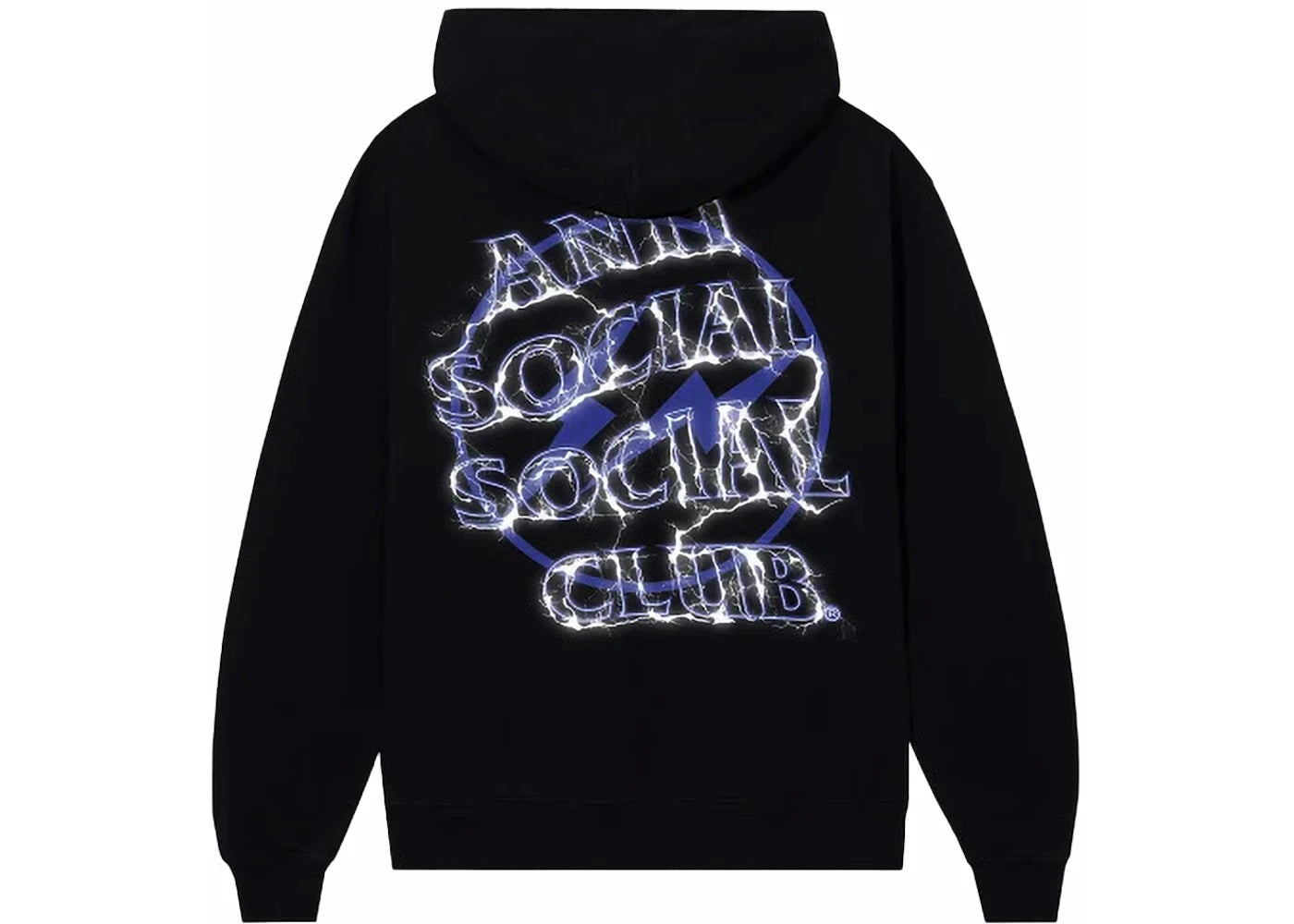 Anti Social Social Club Fragment Bolt Hoodie Black/Navy