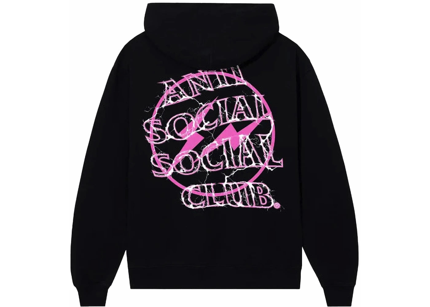 Anti Social Social Club Fragment Bolt Hoodie Black/Pink