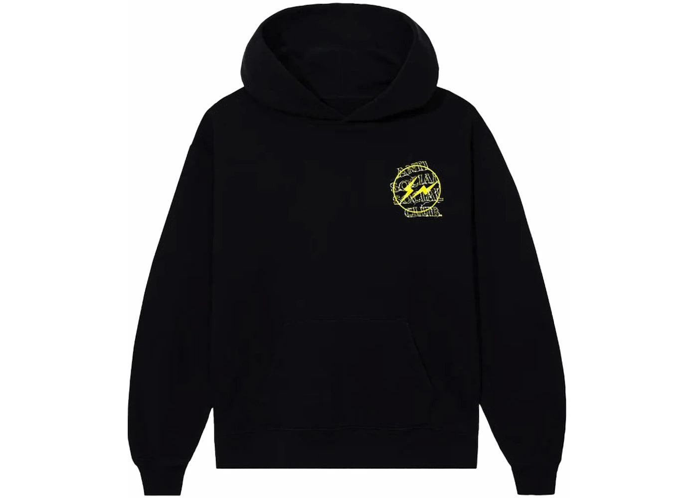 Anti Social Social Club Fragment Bolt Hoodie Black/Yellow