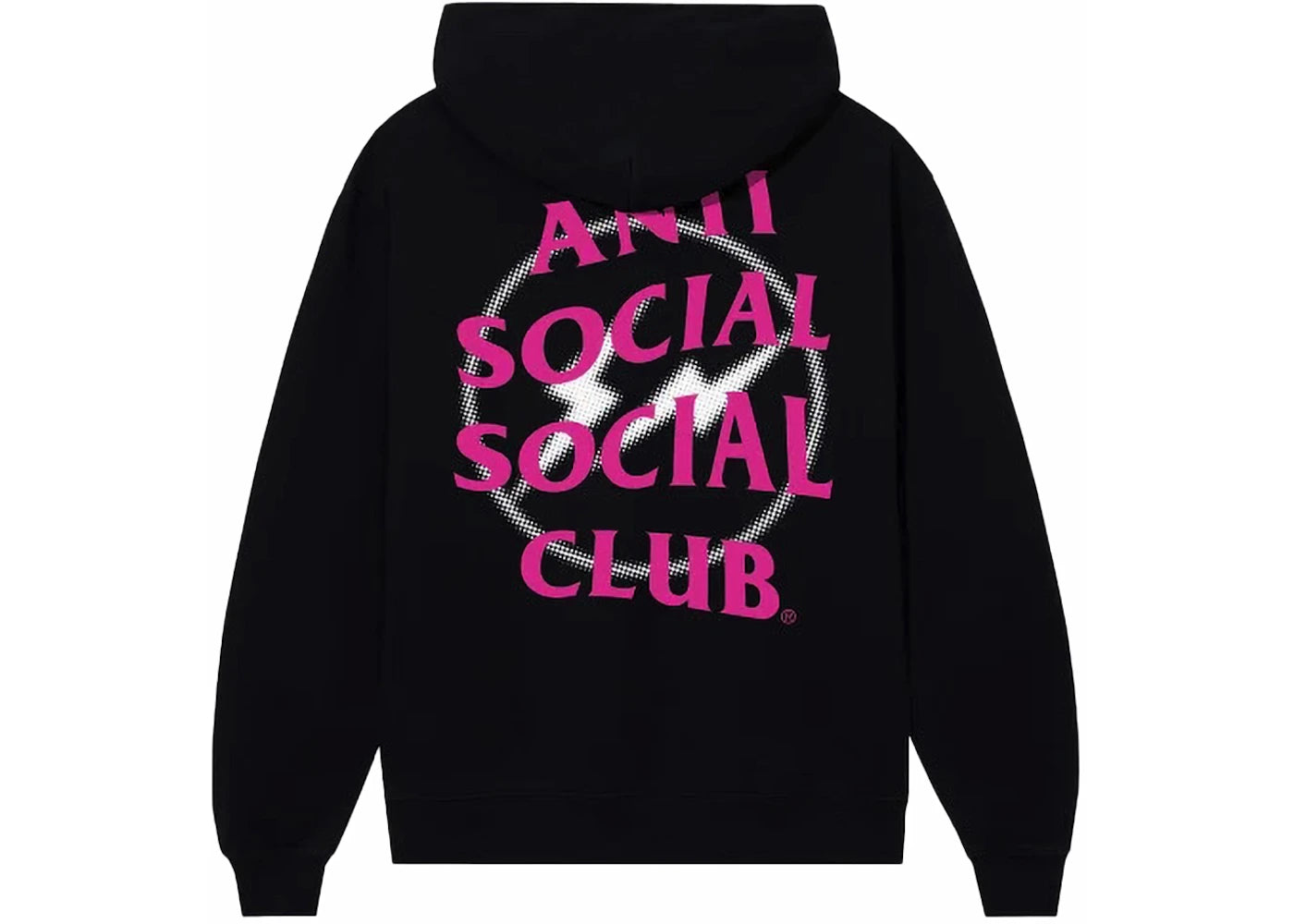 Anti Social Social Club Fragment Half Tone Hoodie Black/Pink