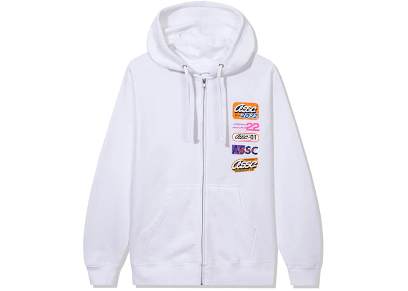 Anti Social Social Club Hot Nights Zip Hoodie White
