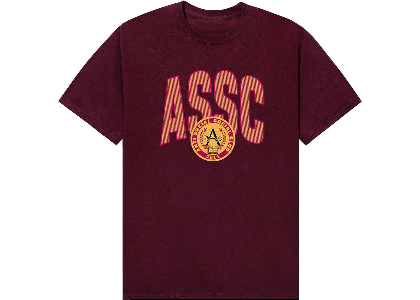 Anti Social Social Club Institution Tee Maroon