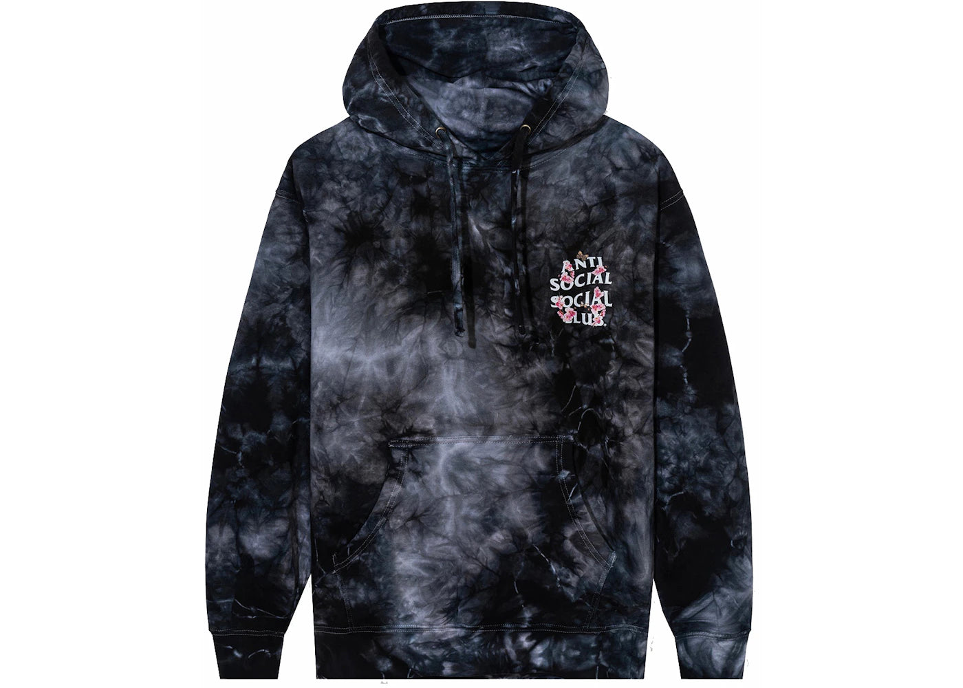 Anti Social Social Club Kkoch Hi-5 Tie Dye Hoodie Black