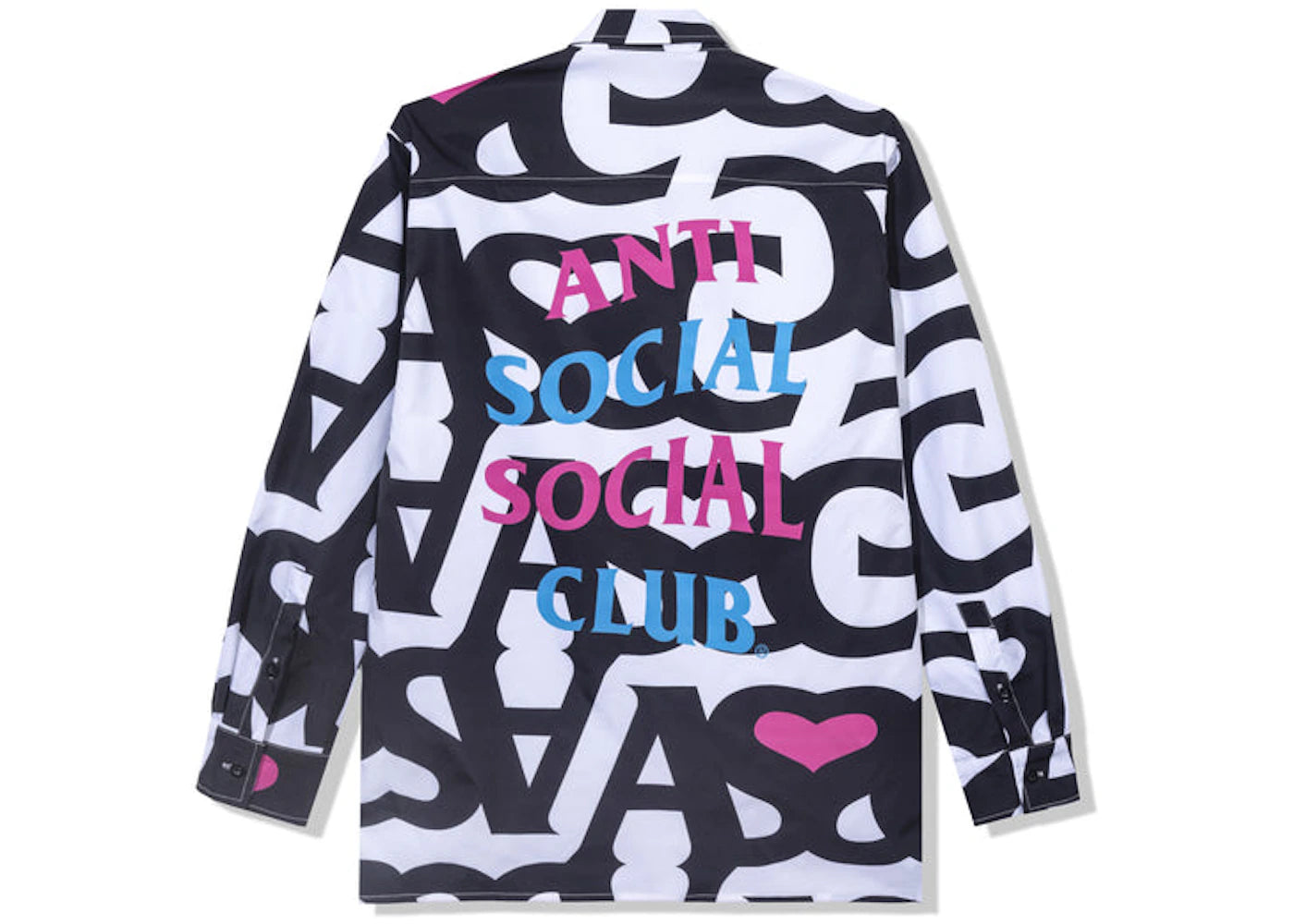Anti Social Social Club Negative Space L/S Cotton Button Up White
