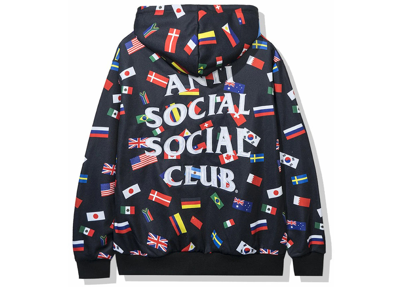 Anti Social Social Club Orlando All Over Flag Hoodie Black