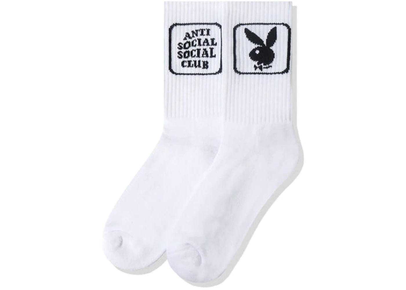 Anti Social Social Club Playboy Bunny Socks White