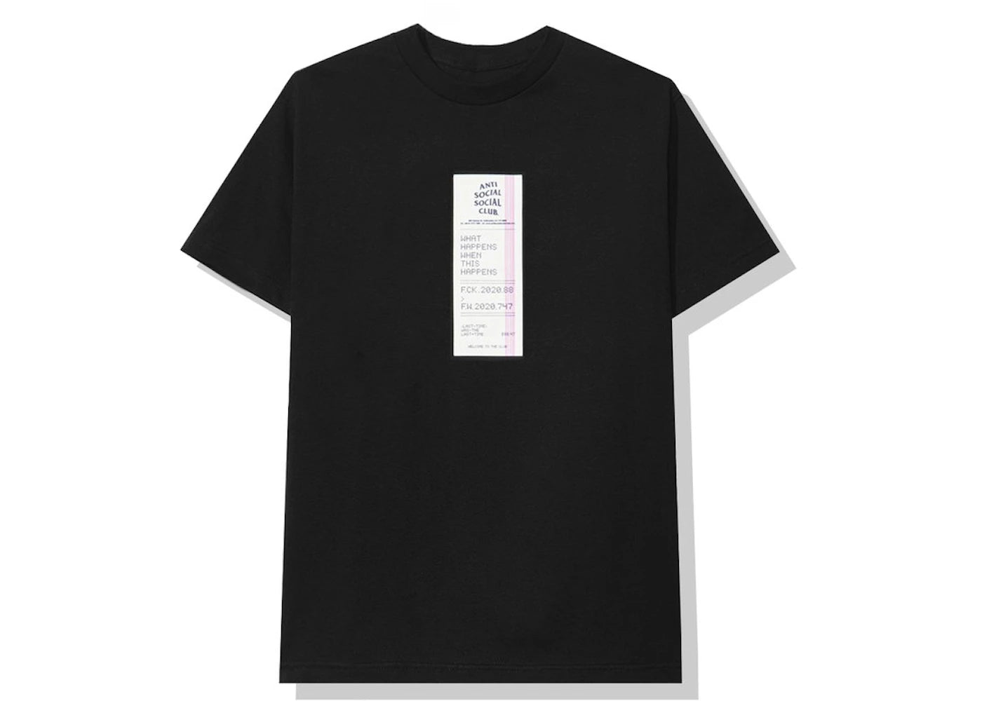 Anti Social Social Club Read Receipts Tee Black