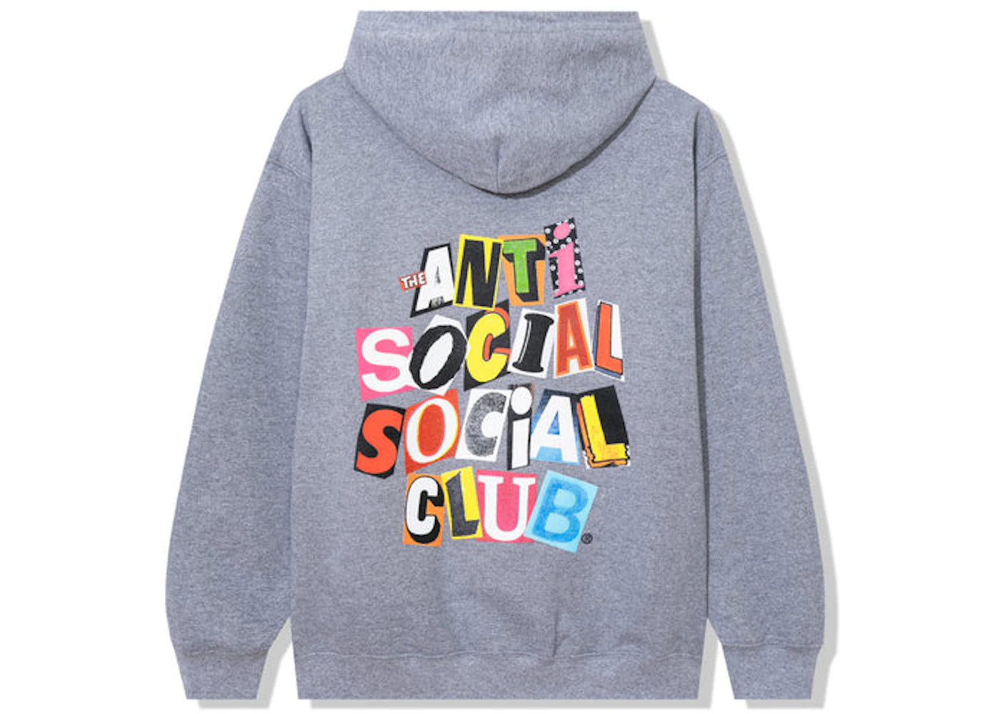 Anti Social Social Club Torn Pages Of Our Story Zip Up Hoodie Heather Grey