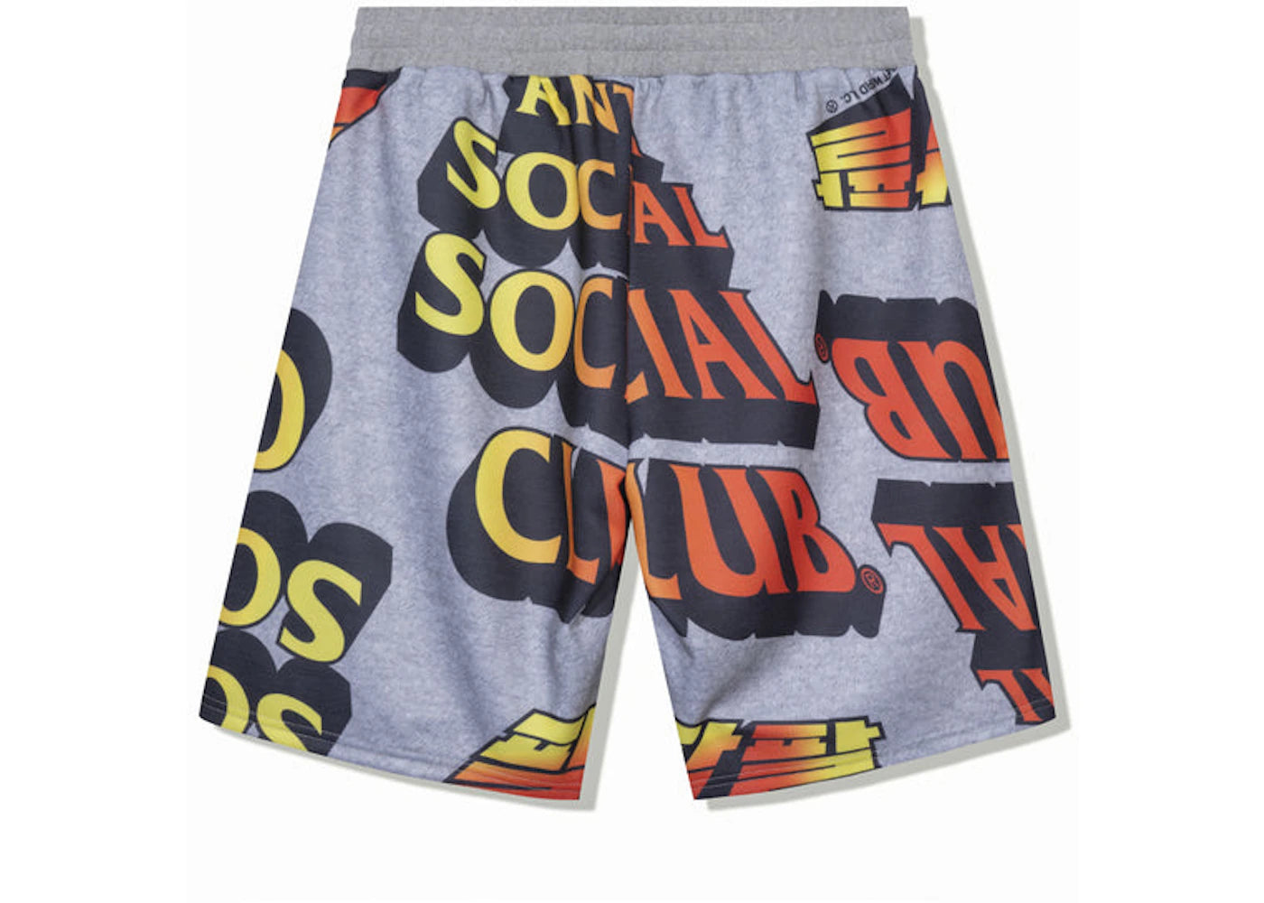 Anti Social Social Club Whisped Terry Fleece Shorts Grey