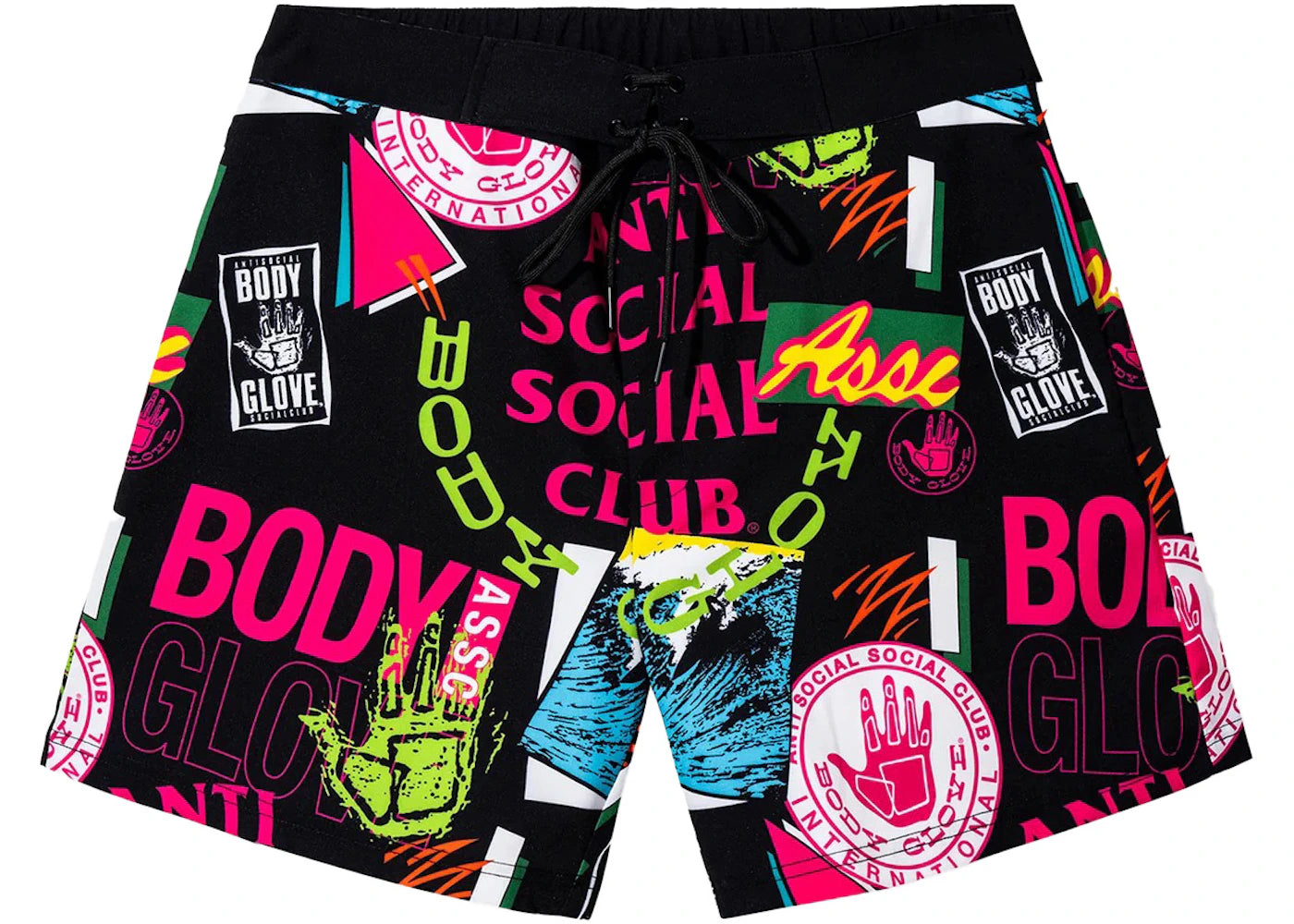 Anti Social Social Club x Body Glove Grubbing Board Shorts Black