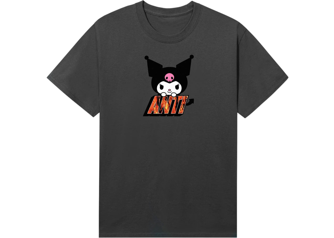 Anti Social Social Club x Hello Kitty Kuromi Tee Charcoal