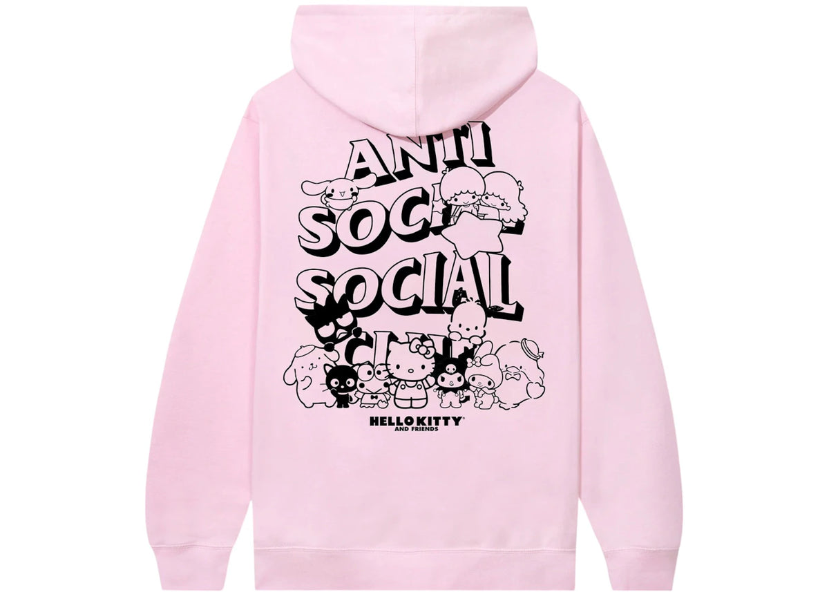 Anti Social Social Club x Hello Kitty Weird Hoodie Light Pink