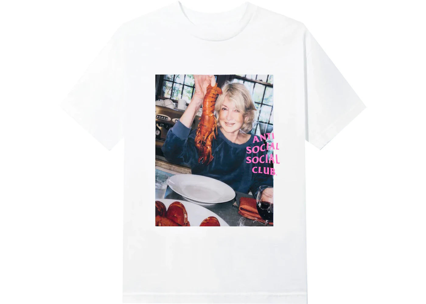 Anti Social Social Club x Martha Stewart Lobster Tee White