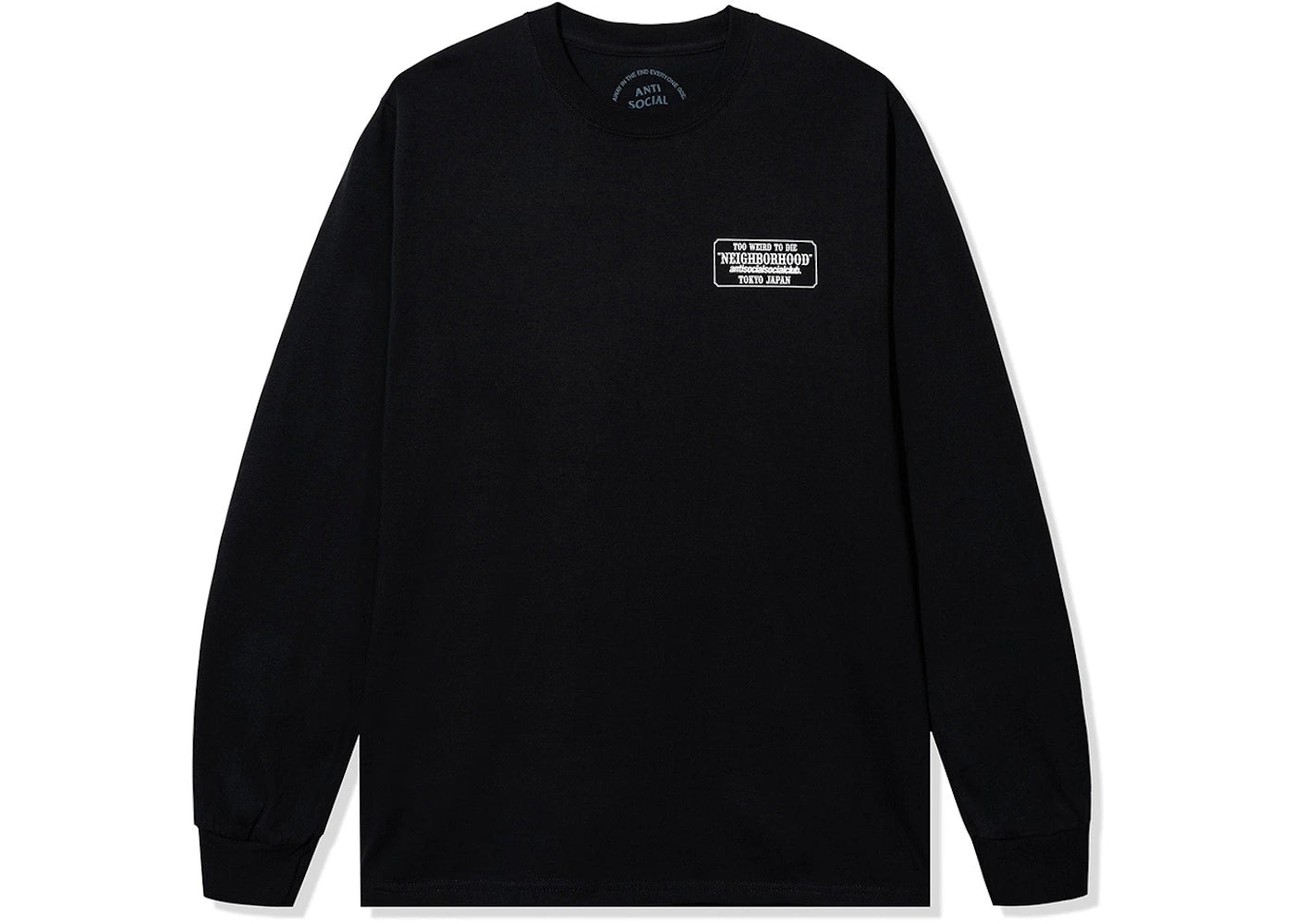 Anti Social Social Club x Neighborhood Plaque L/S Tee Black