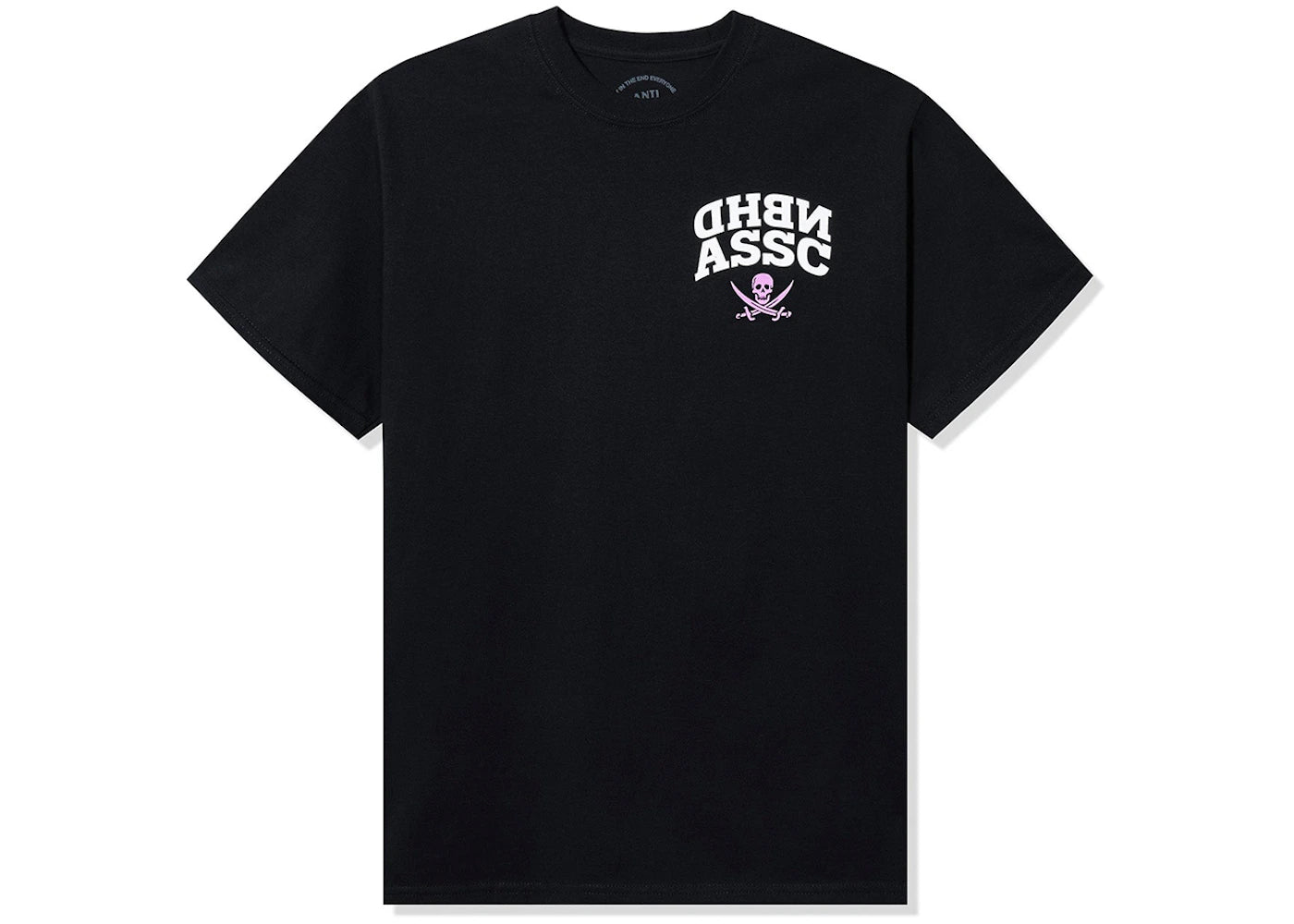 Anti Social Social Club x Neighborhood Reverse Pink Logo Tee Black