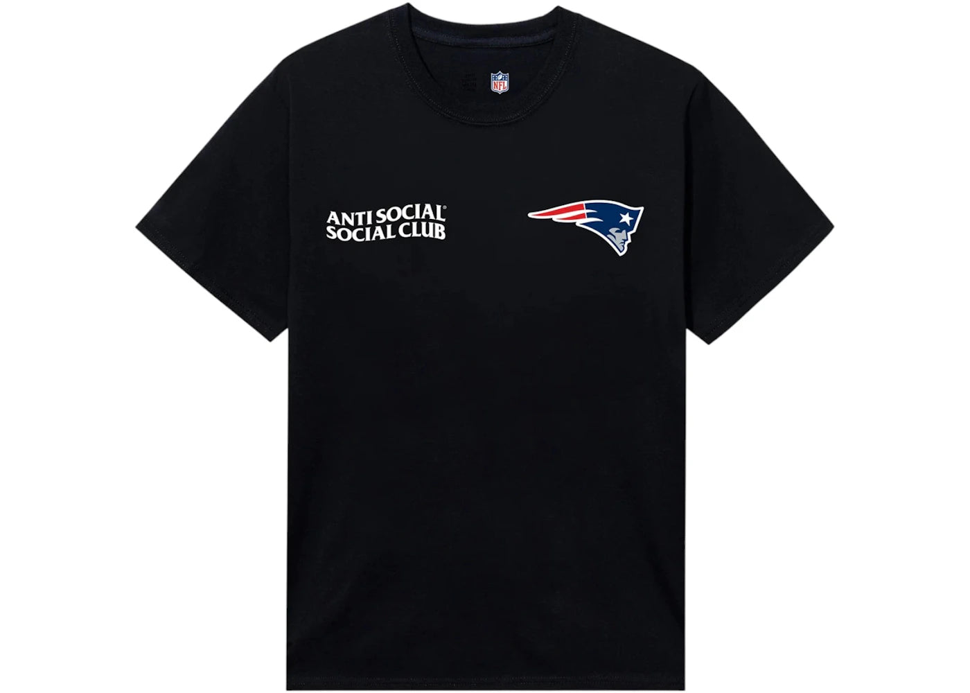 Anti Social Social Club x New England Patriots Team Tee Black