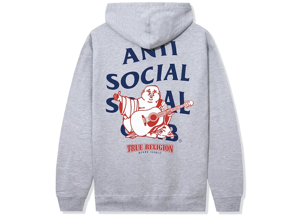 Anti Social Social Club x True Religion Anti-Truth Premium Heavyweight Hoodie Grey