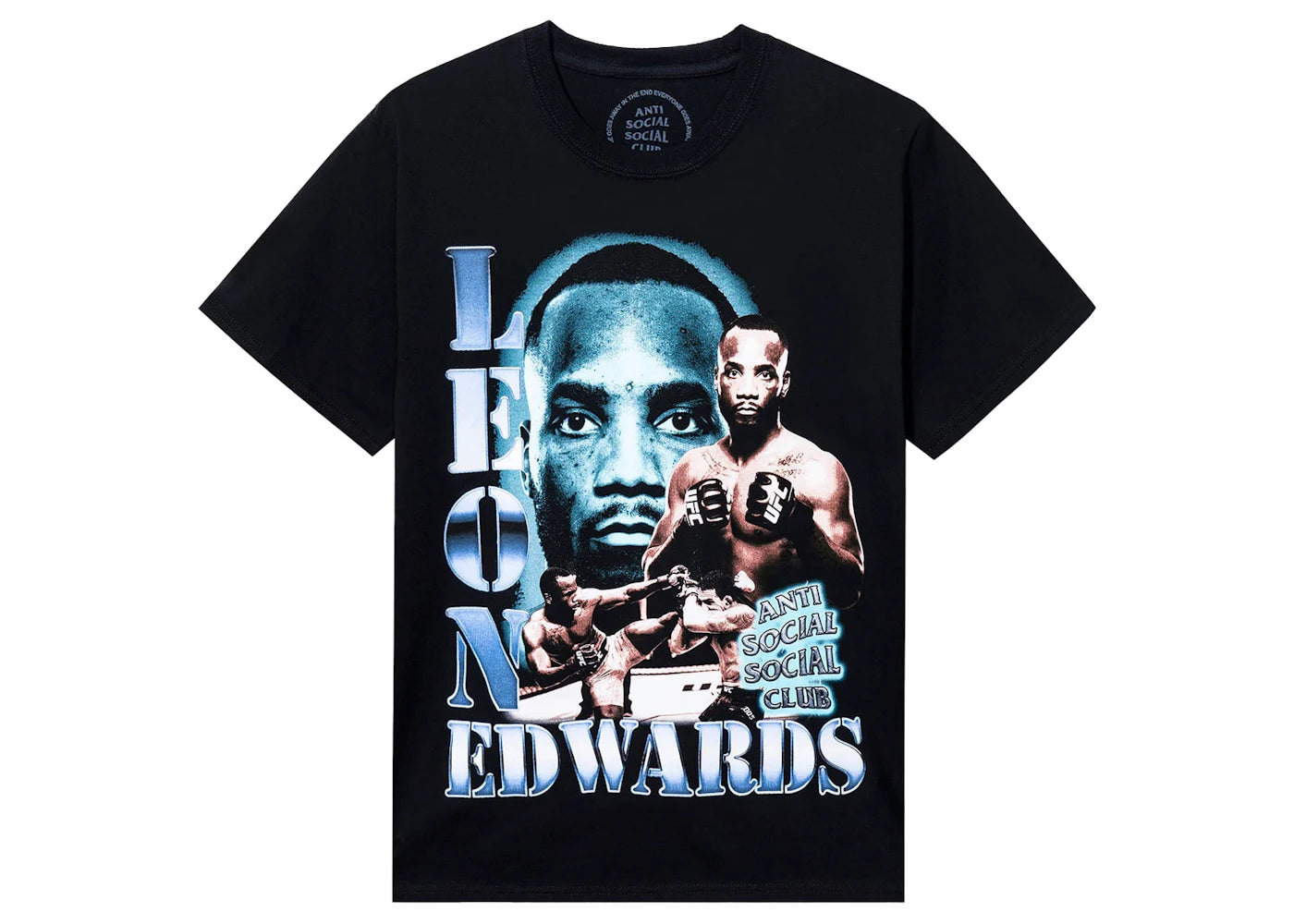 Anti Social Social Club x UFC Leon Edwards Tee Black