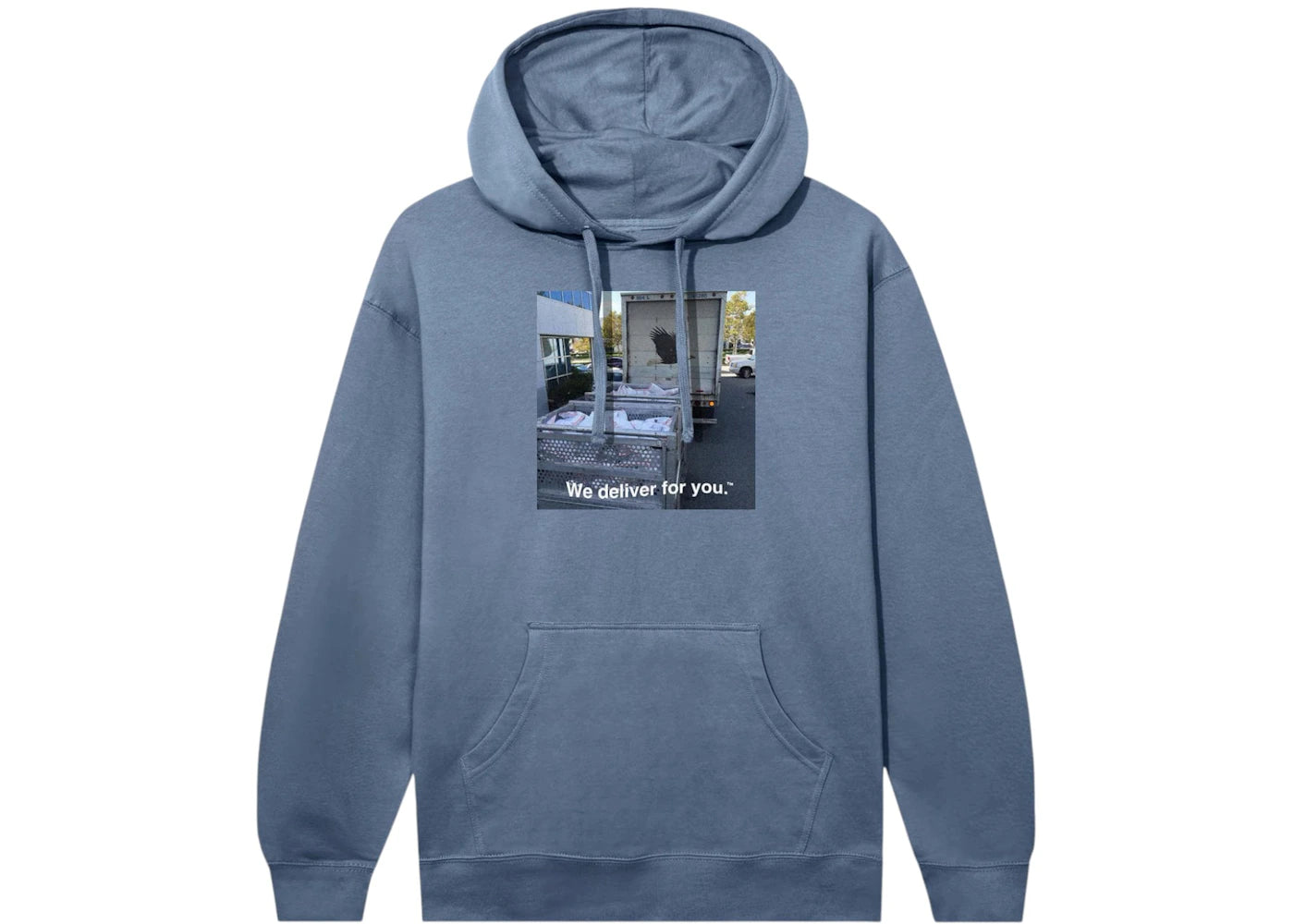 Anti Social Social Club x USPS Delivery Hoodie Storm Blue