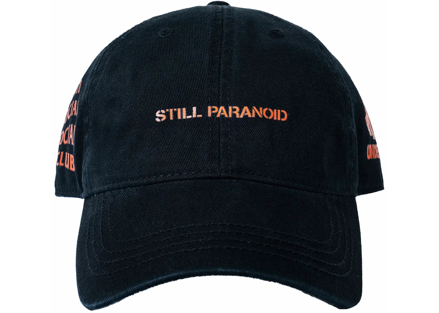 Anti Social Social Club x Undefeated Still Paranoid Cap Black