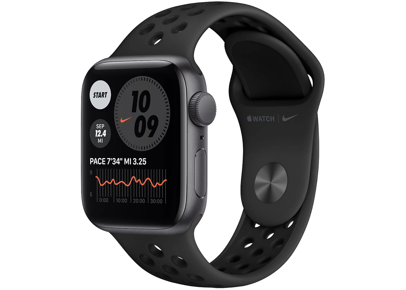 Apple Watch Nike SE GPS 40mm Space Gray Aluminum with Anthracite Black Sport Band A2351