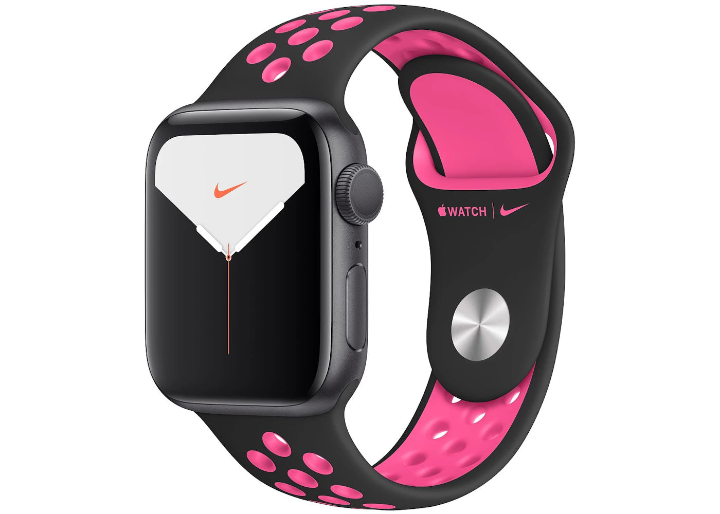 Apple Watch Nike Series 5 GPS 40mm Space Gray Aluminum with Black Pink Blast Band A2092
