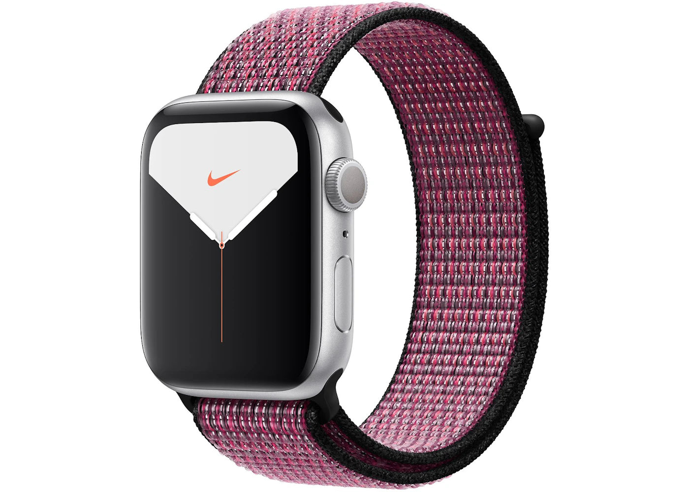 Apple Watch Nike Series 5 GPS 44mm Silver Aluminum with Pink Blast True Berry Loop A2093