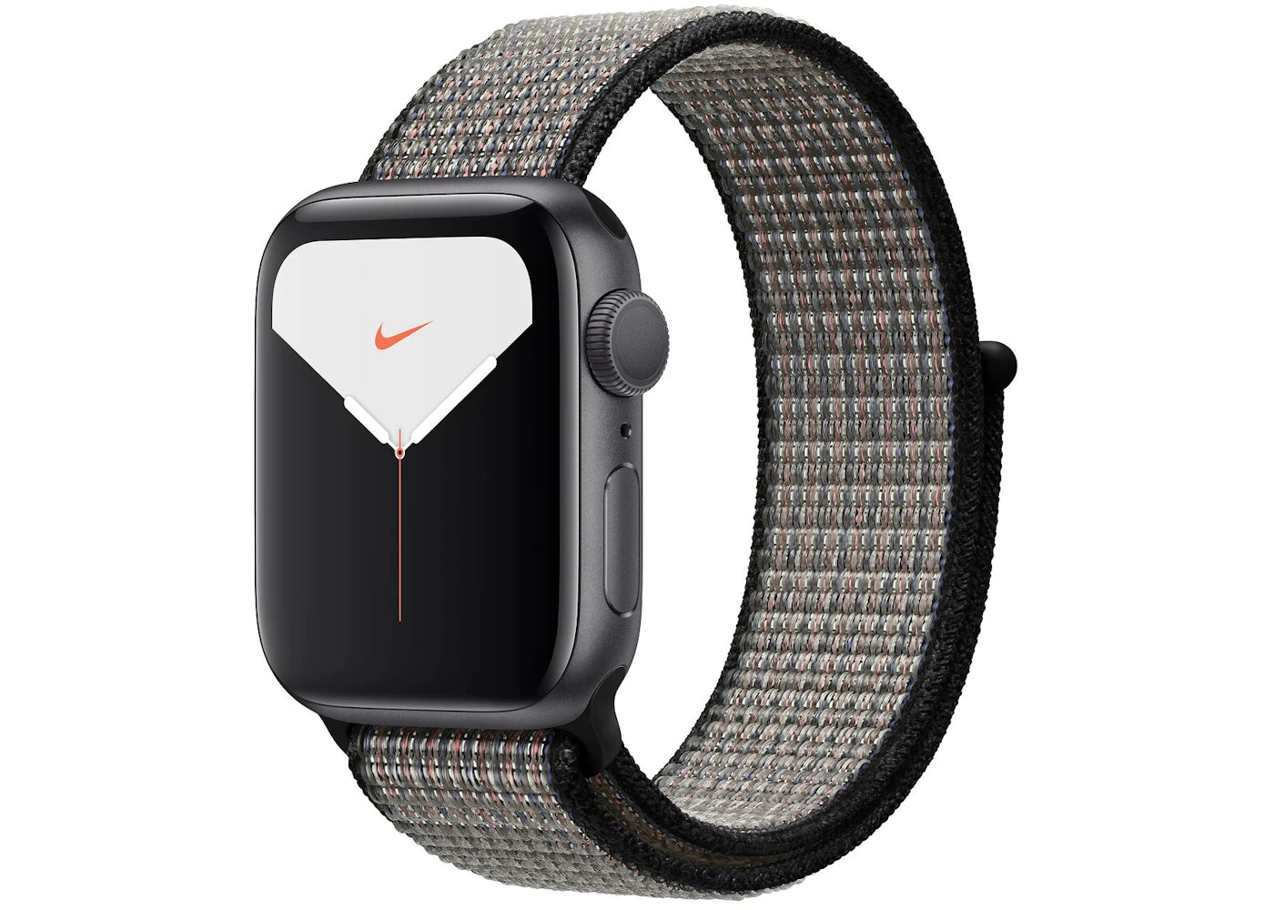 Apple Watch Nike Series 5 GPS 44mm Space Gray Aluminum with Royal Pulse Lava Glow Loop A2093