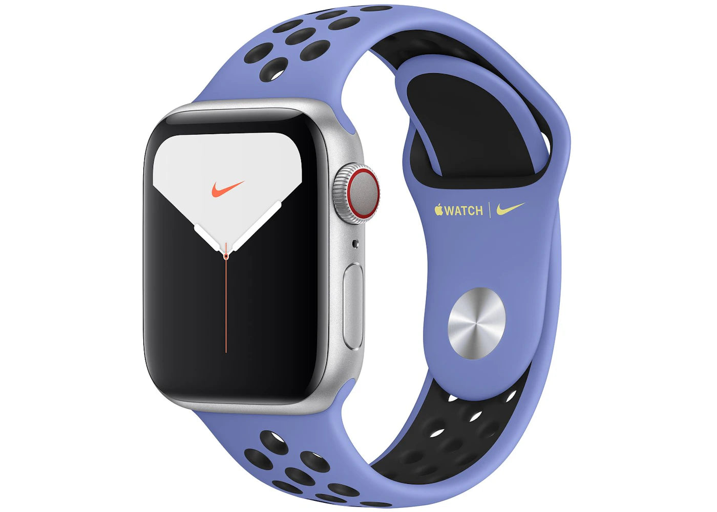 Apple Watch Nike Series 5 GPS + Cellular 40mm Silver Aluminum with Royal Pulse Black Band A2094