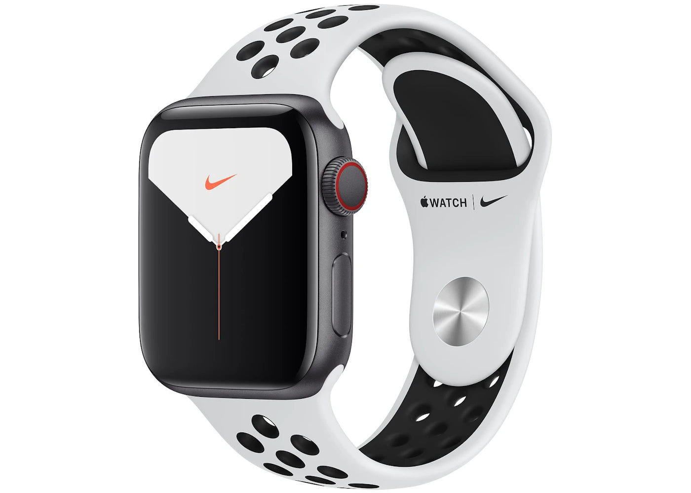 Apple Watch Nike Series 5 GPS + Cellular 40mm Space Gray Aluminum with Pure Platinum Black Band A2094