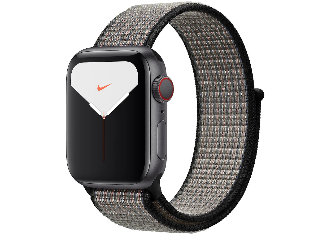Apple Watch Nike Series 5 GPS + Cellular 40mm Space Gray Aluminum with Royal Pulse Lava Glow Loop A2094