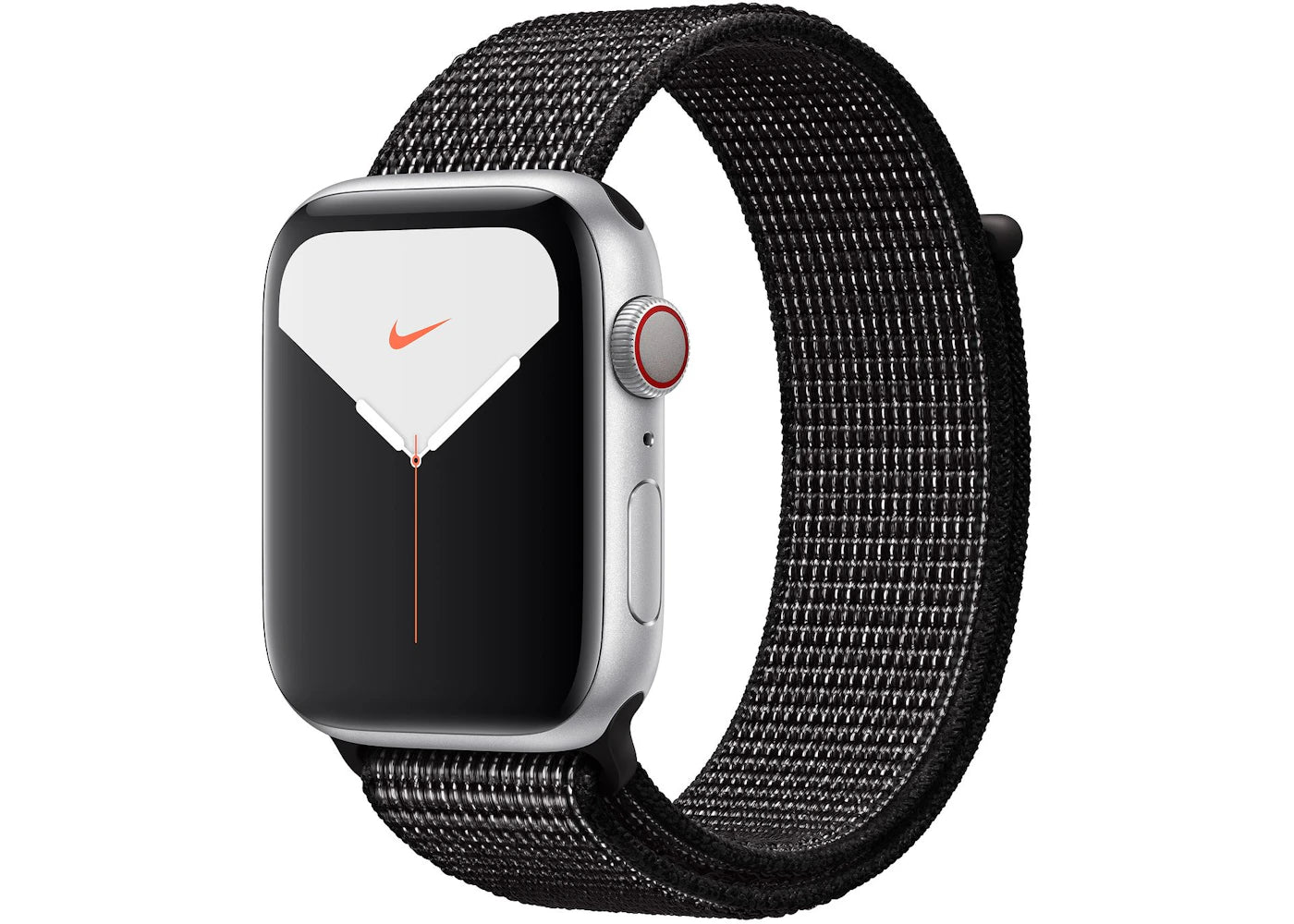 Apple Watch Nike Series 5 GPS + Cellular 44mm Silver Aluminum with Black Loop A2095