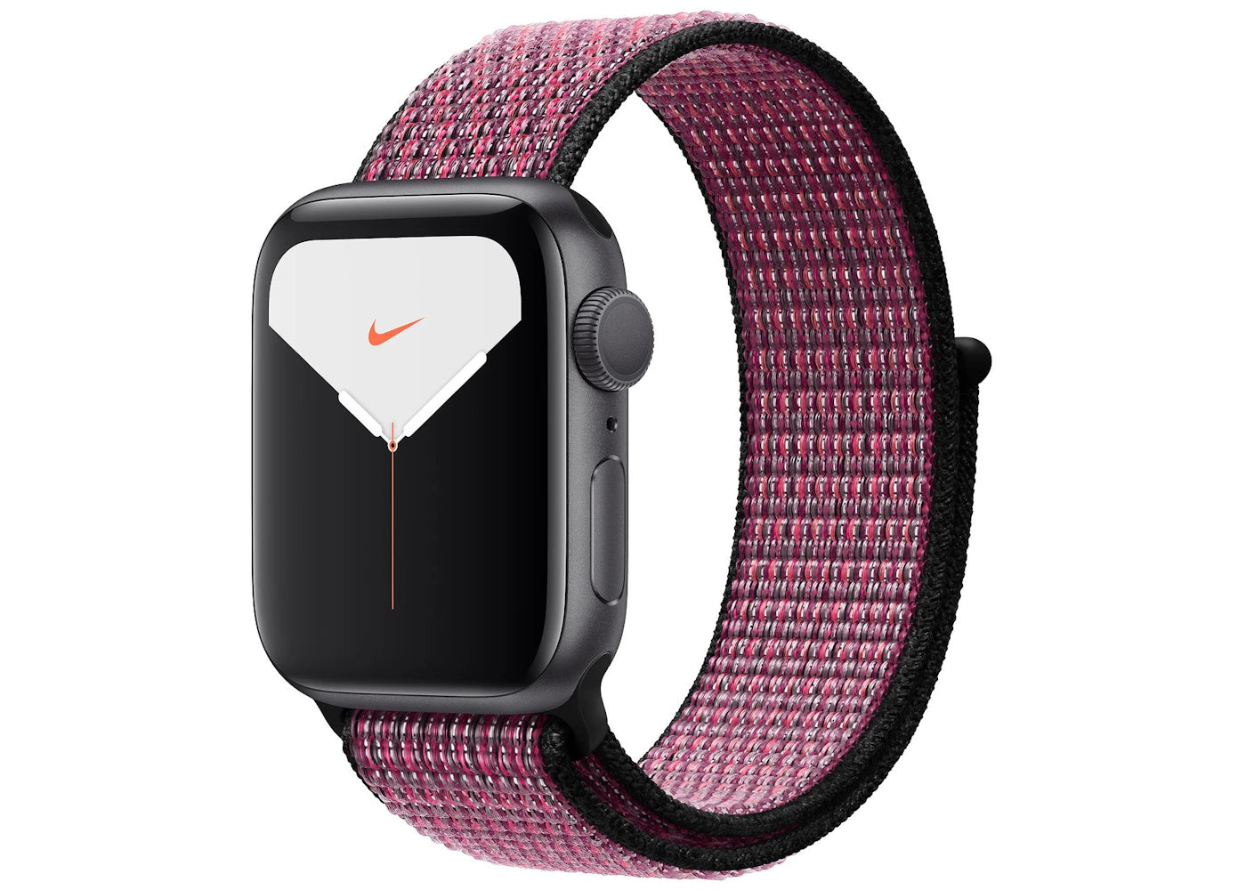 Apple Watch Nike Series 5 GPS + Cellular 44mm Space Gray Aluminum with Pink Blast True Berry Loop A2095