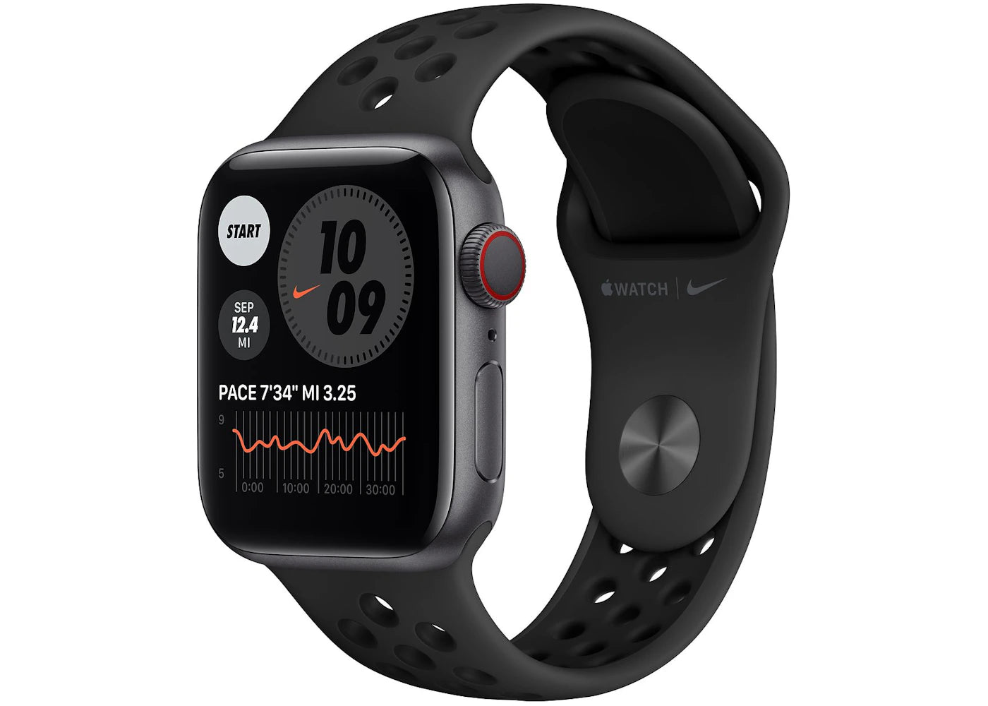 Apple Watch Nike Series 6 GPS + Cellular 40mm Space Gray Aluminum with Anthracite Black Sport Band A2293