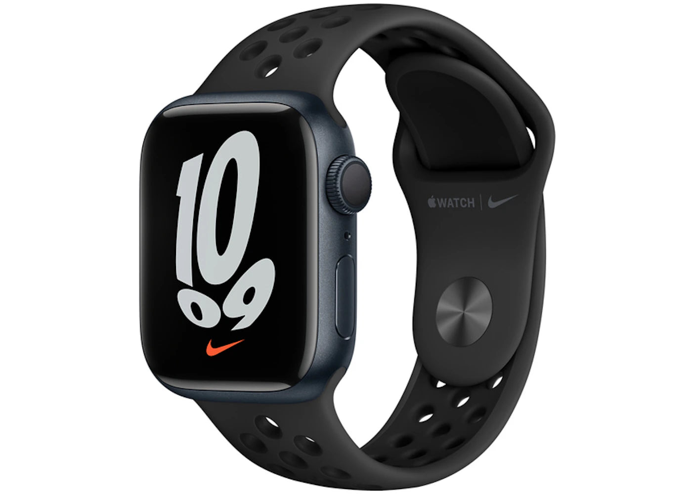 Apple Watch Nike Series 7 GPS 41mm Midnight Aluminum with Nike Black Sport Band A2473
