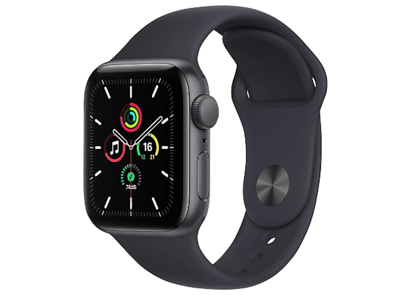 Apple Watch SE GPS 40mm Space Gray Aluminum with Midnight Sport Band A2351