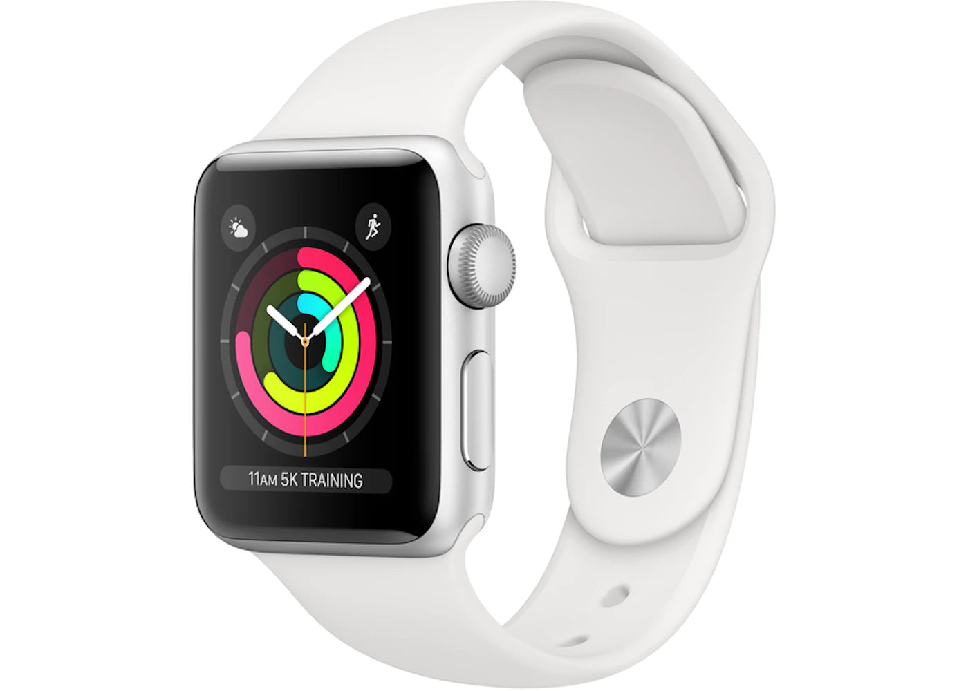 Apple Watch Series 3 GPS 38mm Silver Aluminum Case with White Sport MTEY2LL/A