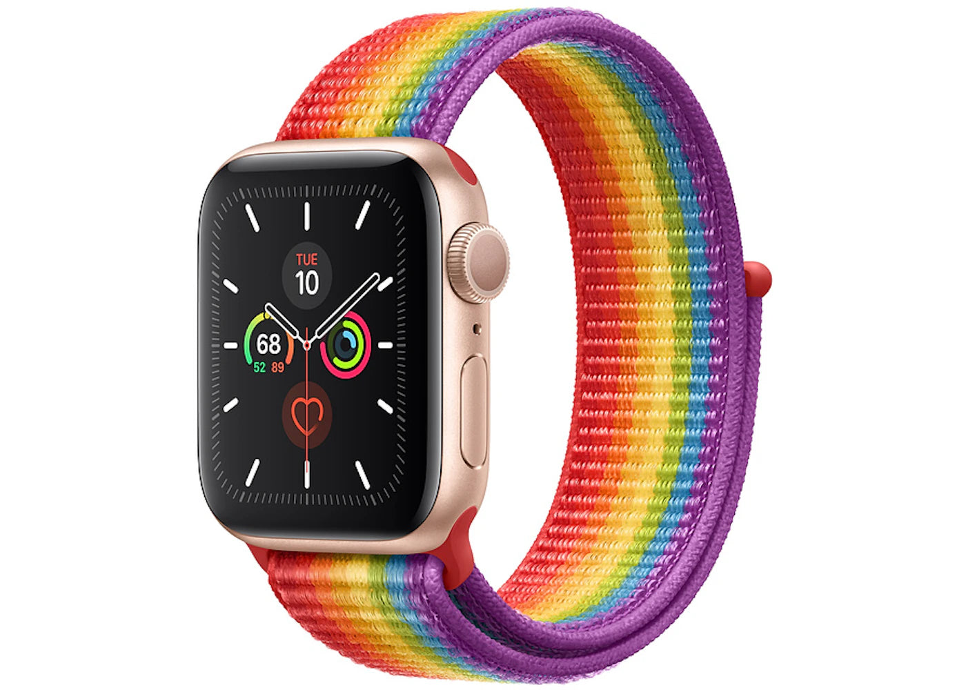 Apple Watch Series 5 GPS 40mm Gold Aluminum with Pride Sport Loop A2092
