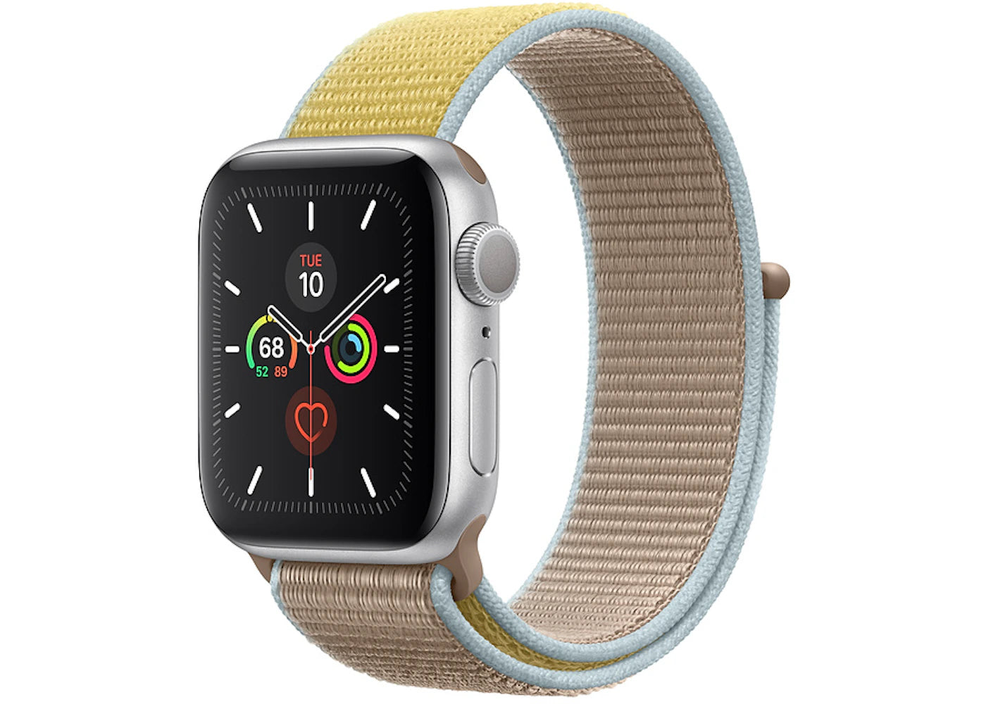 Apple Watch Series 5 GPS 40mm Silver Aluminum with Camel Sport Loop A2092