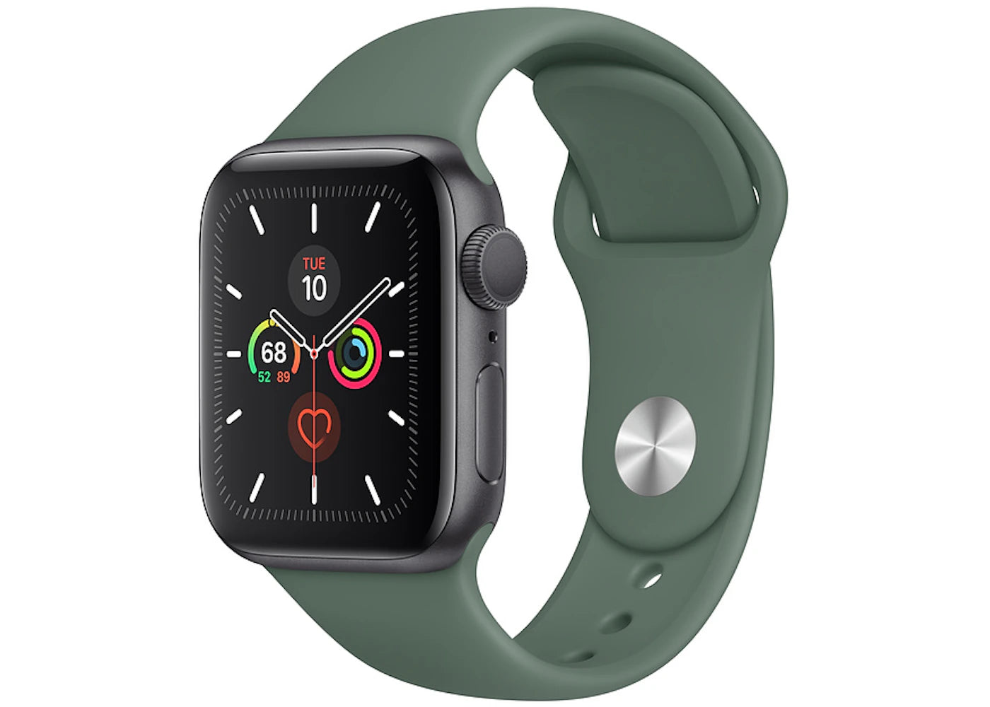 Apple Watch Series 5 GPS 40mm Space Gray Aluminum with Pine Green Sport A2092