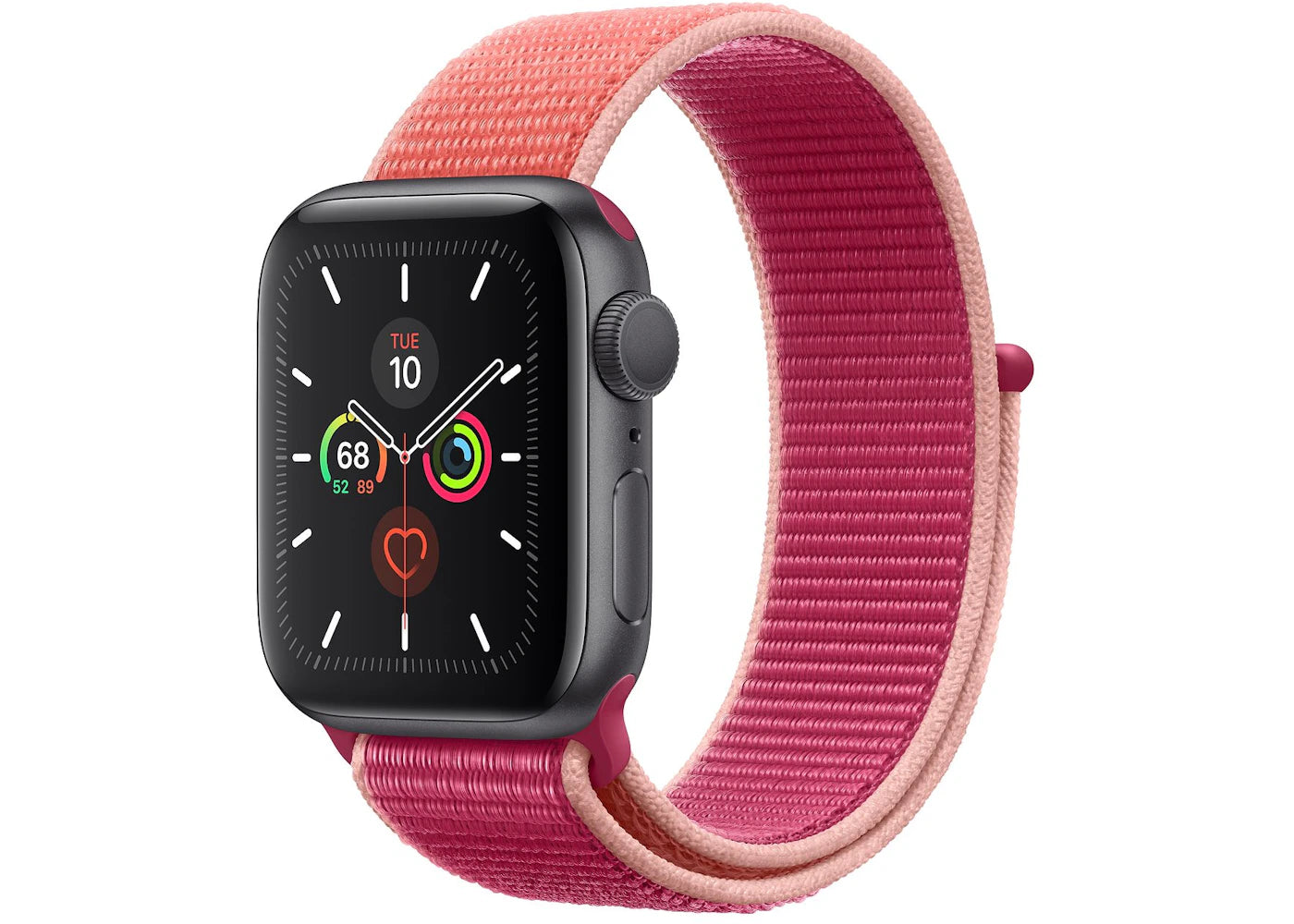 Apple Watch Series 5 GPS 40mm Space Gray Aluminum with Pomegranate Sport Loop A2094